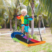 Bogunga – barnträdsgunga med justerbar rephängande – 100-160 cm 123 x 45 cm – Färgglad