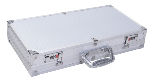 Vapenväska – gevärsväska pistolväska aluminiumväska – 47 x 25 cm – Silver