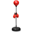 Boksboll – höjdjusterbar stående boxningsboll boxningssäck set boxningsset barn – 120-154 cm – Röd