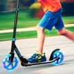 Scooter – Roller hopfällbar höjdjusterbar lastkapacitet med LED hjul – 100 kg 2 – Blå