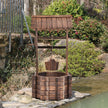 Önskebrunn – för utomhusbruk Träfontänhink Blomkruka med tak – Trä