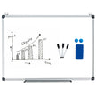 Whiteboard – med avtagbar pennbricka Aluminiumram Magnetisk – 50 x 35 cm – Vit