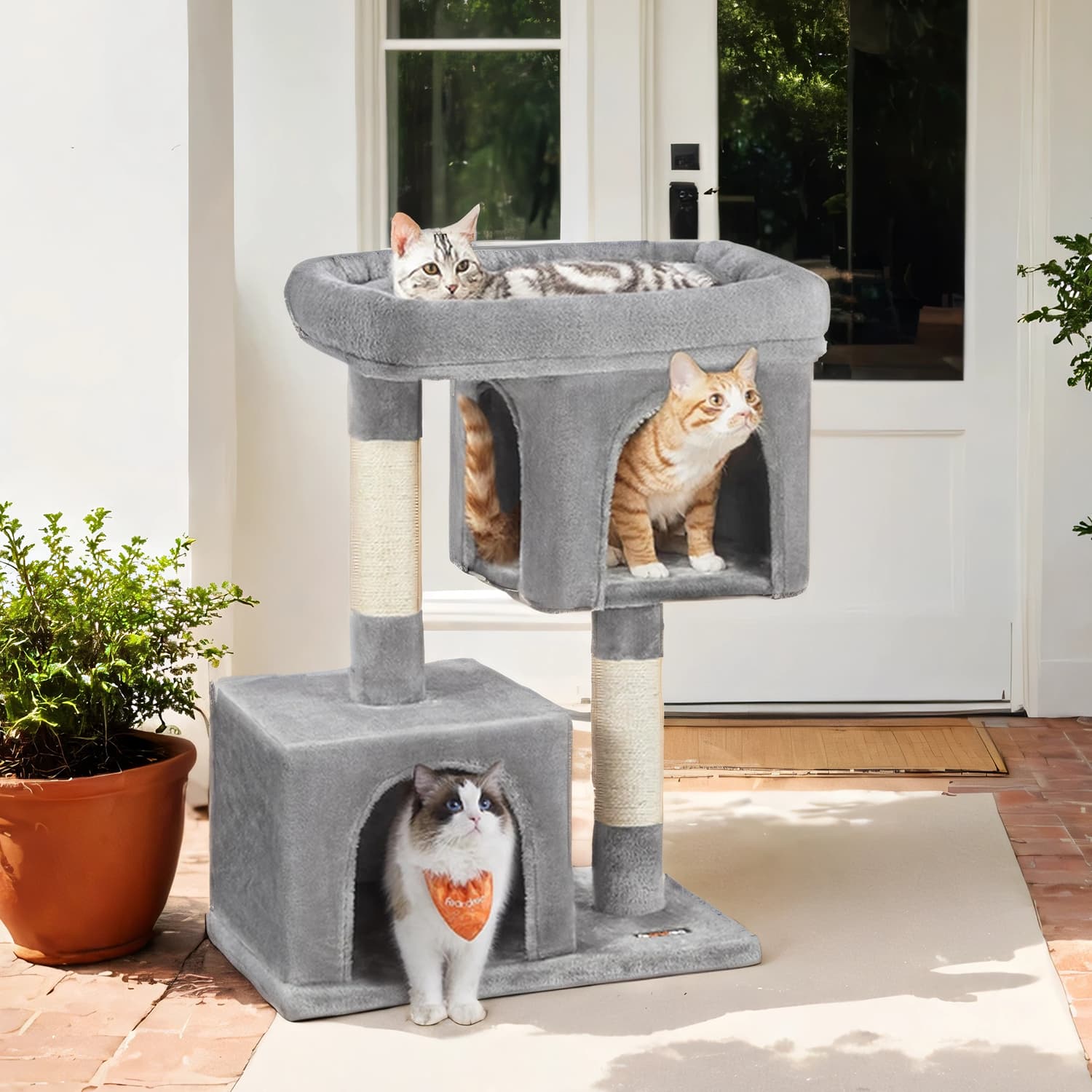 84 cm Hochkratzerpfosten, Kratzerpfosten für große Katzen, große Aussichtsplattform