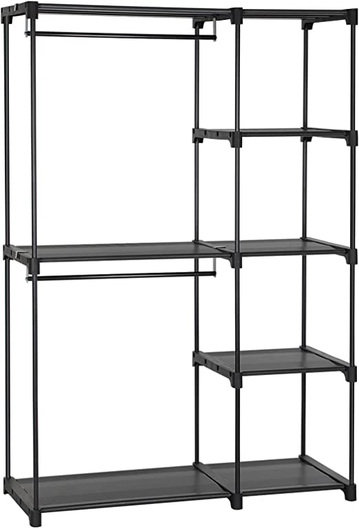 Kleiderschrank - Kleiderregal - Speicherplatz faltbar - 112 x 43 x 165 cm