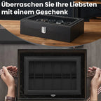 Beobachtungsschachtel - mit 12 Fächern und Glasdeckel, Luxus -Aufbewahrungsbox