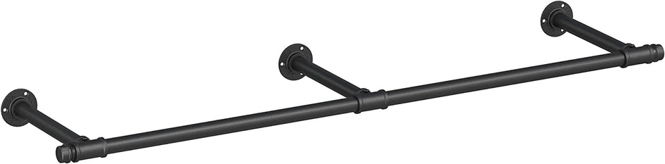 Bekleidungsstange - Wandgarderobe - Industrial - 68 kg Ladungskapazität - Schwarz