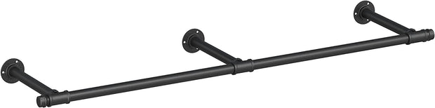 Bekleidungsstange - Wandgarderobe - Industrial - 68 kg Ladungskapazität - Schwarz
