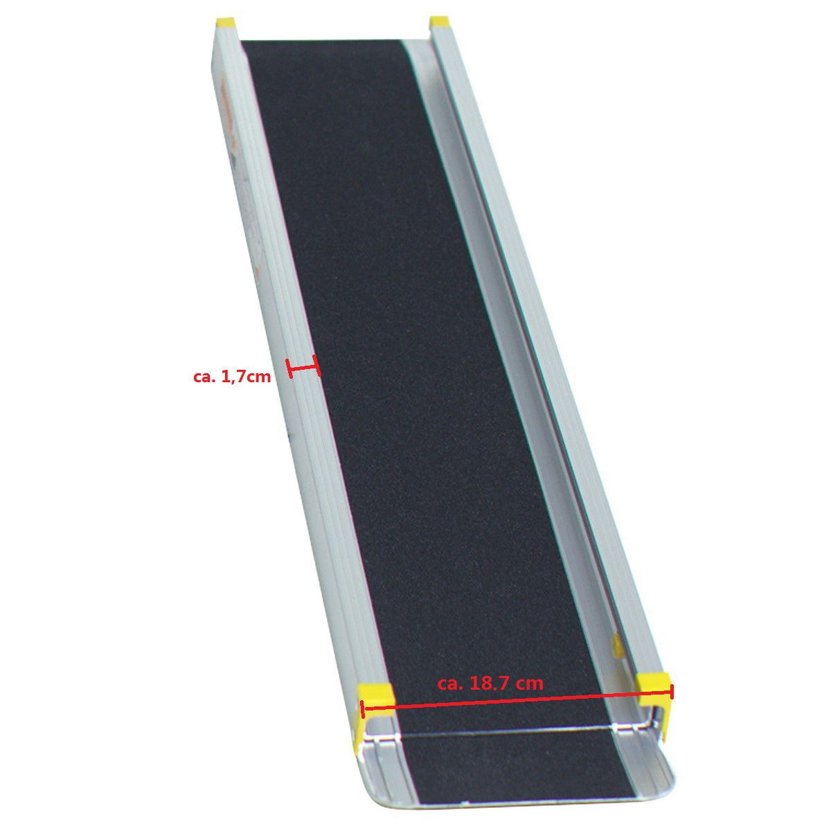 Skalbar – halkfri aluminiumlastramp Teleskopramp – 2 x – Svart