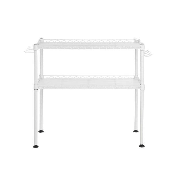 Mikrowellenregal - mit 2 Regalen - Weiß