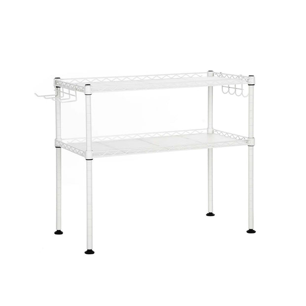 Mikrowellenregal - mit 2 Regalen - Weiß