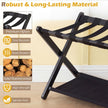 pack – Fällbar resväska ställning av gummiträ med hyllor upp till – 2 2 50 kg 67 x 46 x 52 cm – Svart