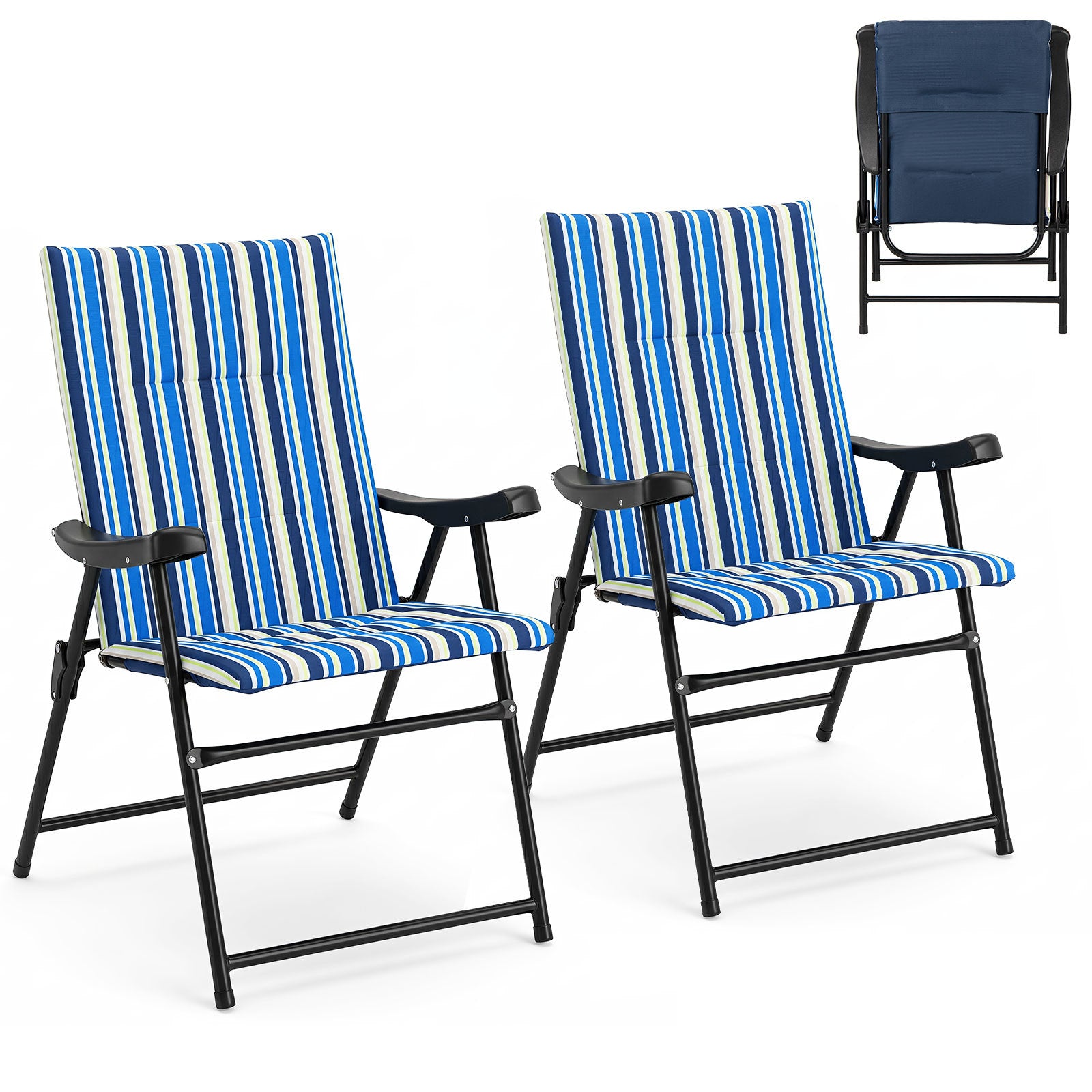 pack – hopfällbara strandstolar, campingstolar med högt ryggstöd, armstöd och bred sits, klarar upp till – 2 150 kg