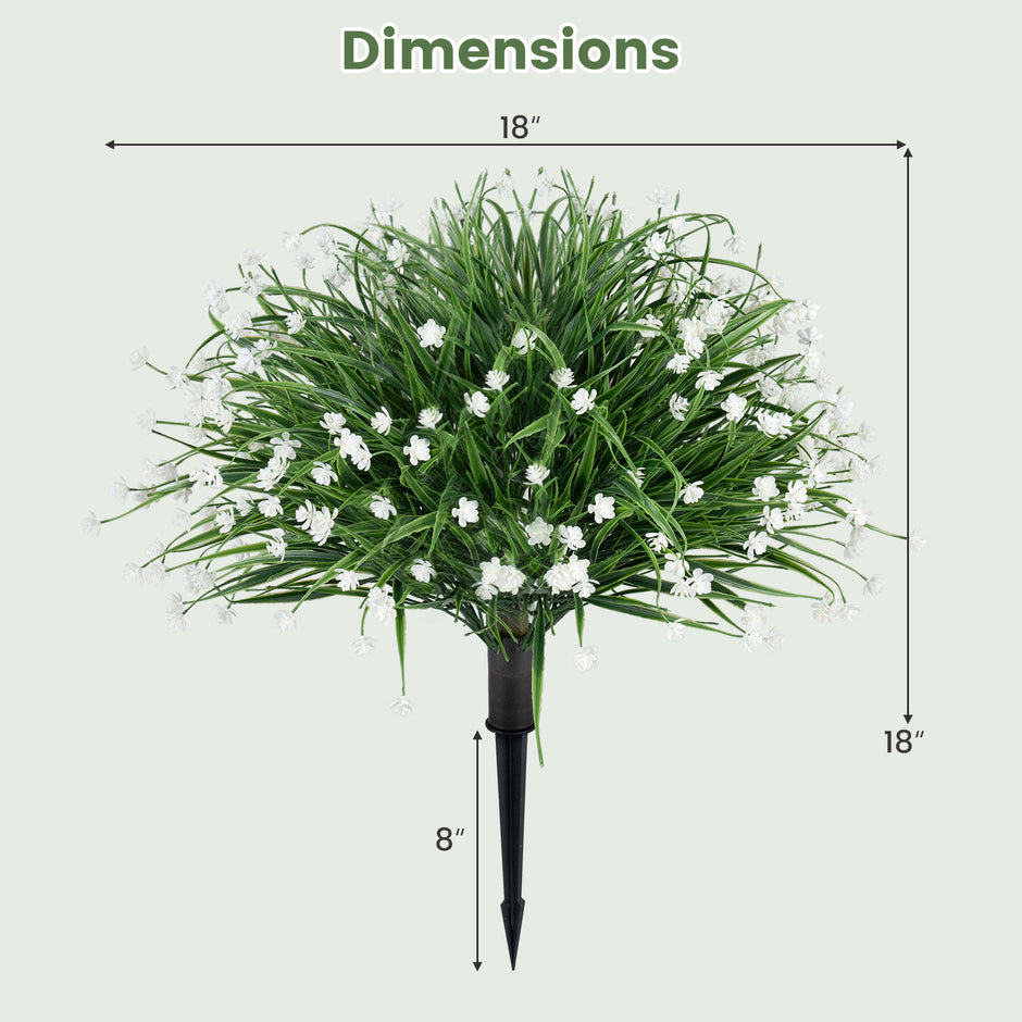 2‑pack – konstblommor med jordspett, konstlökgräs kamelior – 20 cm 70 cm