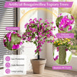2‑pack – konstgjorda blommor med jordspett, bougainvillea för veranda och trädgård