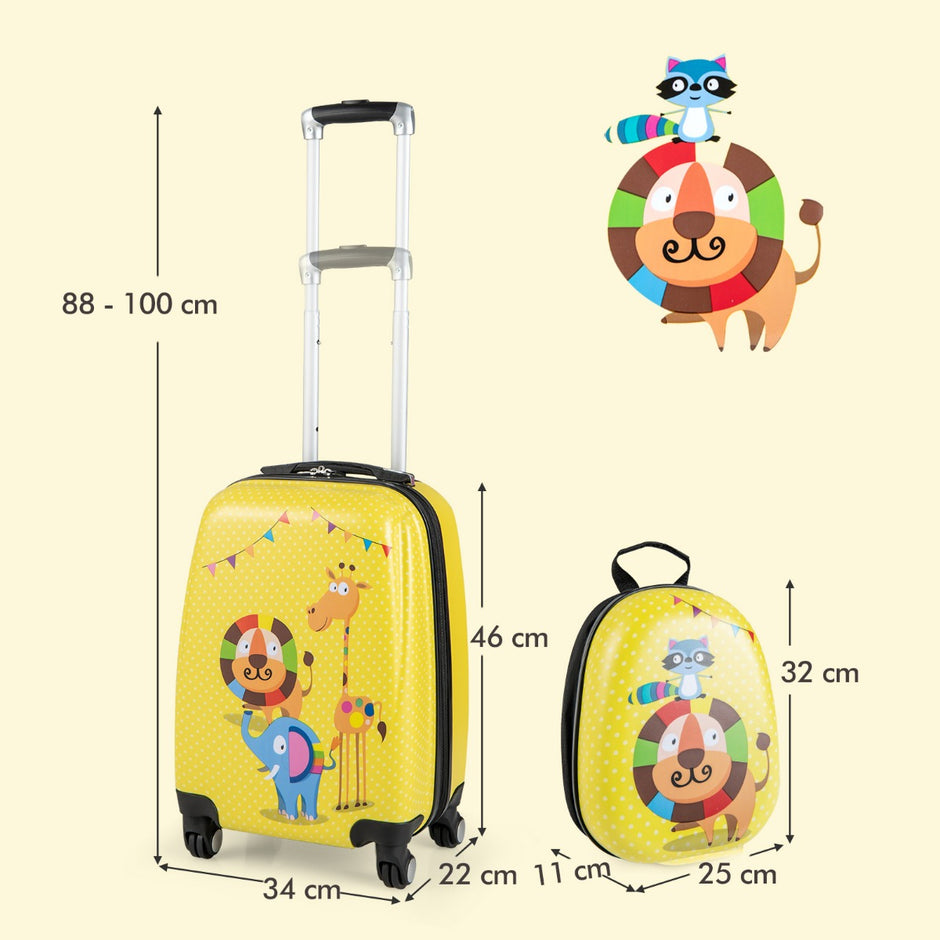 delat – barnbagageset handbagage och ryggsäcksset – 2 – Färgglad