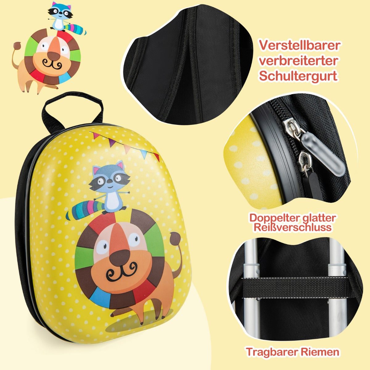 delat – barnbagageset handbagage och ryggsäcksset – 2 – Färgglad