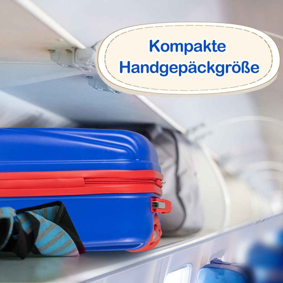 delat – barnbagageset Handbagage och ryggsäckset – 2 – Blå