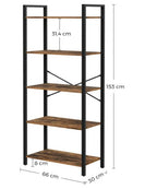 Bücherregal - Industrial Storage - Brown/Schwarz