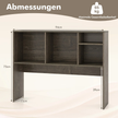 Skrivbords – hyllor med fack – 4 94 x 25 x 73 cm – Brun