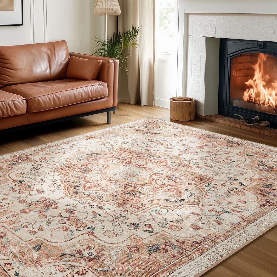 Vloerkleed - Wasbaar en Antislip - Cappuccinobeige - 80 x 150 cm