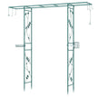 Trädgårdsbåge – med matstation, robust vattenskål, gallerbricka, fettmatare – 213 cm – Grön
