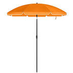Parasol - Ø 200 cm - achteckig - neigbar mit Kurbel - Taupe