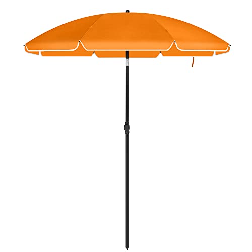 Parasol - Ø 200 cm - achteckig - neigbar mit Kurbel - Taupe