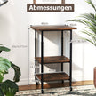 stegs – höjdjusterbart skrivarbord med hyllor och hjul – 3 – Brun