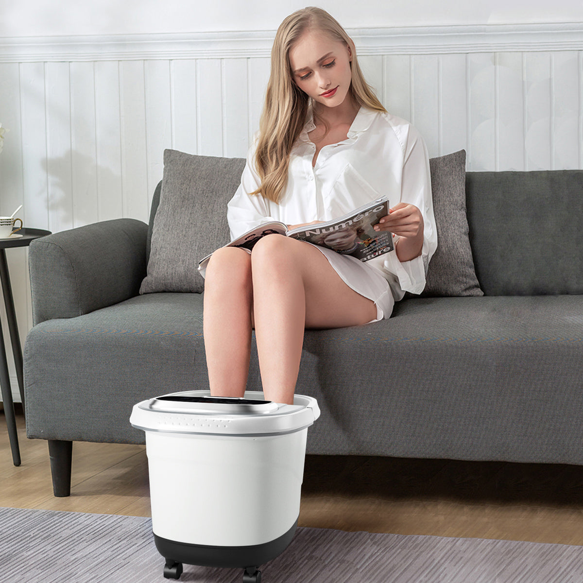 Fotmassager – Fotbad Spa Shiatsu – Grå