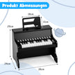tangenter – Mini digitalpiano Barn Elektriskt med justerbar hastighet – 25 – Svart