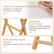 pack – hopfällbara TV brickor i bambu Bärbart sidobord, och – 2 – Natur + vit