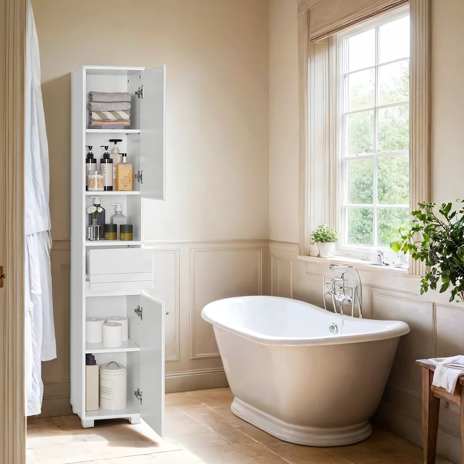 Badezimmermöbel - mit einer Schublade, kompakt und modern