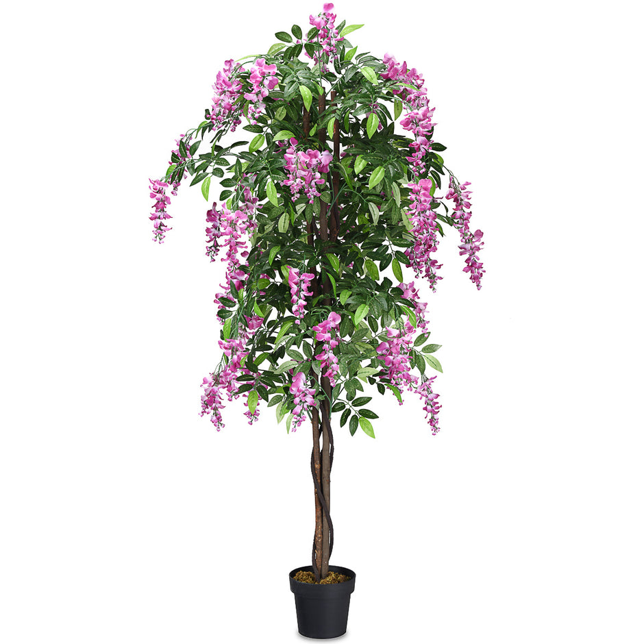 Konstgjord – växt Användbar Palm – 180 cm – Rosa