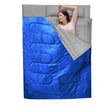 Goplus – dubbelsovsäck personer XL filt med kuddar Svart/ – 2 2 220 x 150 cm – Blå