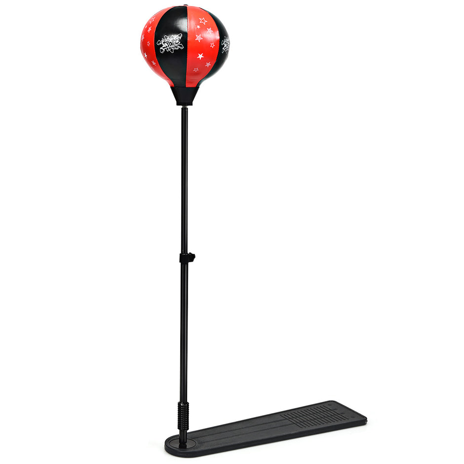Boxningsboll – för barn Höjdjusterbar stående Boxningsset Boksäcksset – 85-130 cm – Rosa och svart