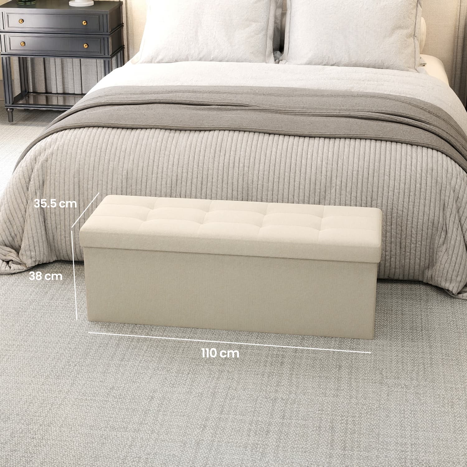 Sofa mit Stauraum - 38 x 110 x 38 cm - Sitzbox - Großformat
