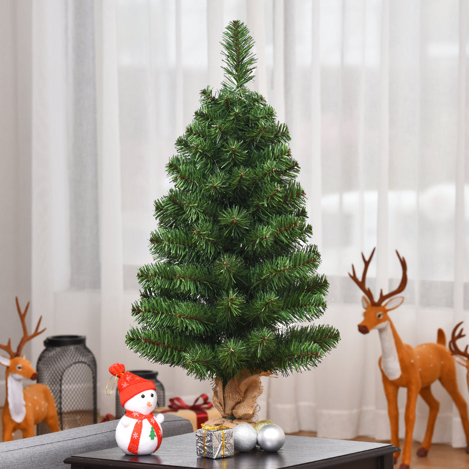 konstgjord – julgran med cementbas – 60/90 cm 90 cm – Grön
