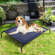 Hundsäng – Trädgård Hundstol Utomhushundsoffa Metall – 110 x 80 x 18 cm – Grå