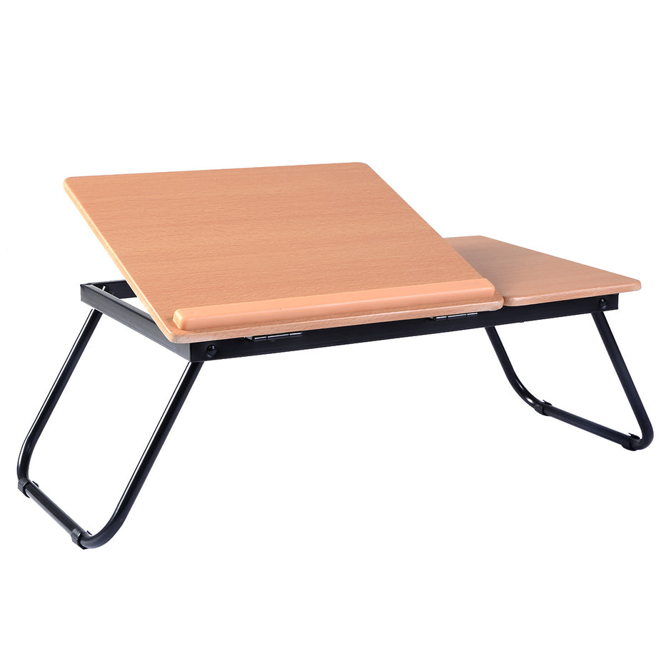 Hopfällbart – Laptopbord Sängbord Anteckningsbokbord – 55 x 32 x 23 cm – Natur