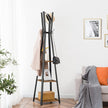 Coat Rack - mit 3 Regalen - Gaderobe Standard - Industrielles Design - Brown Black