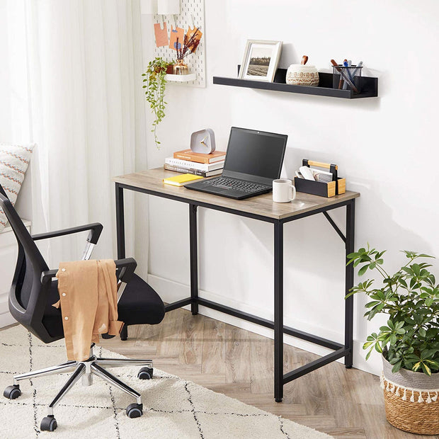 Schreibtisch - SMAL Office - Computertisch - 100 x 50 x 75 cm - Grau/Schwarz