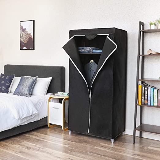 Garderobe - Ordner Garderobe - 160 x 75 x 45 cm - schwarz