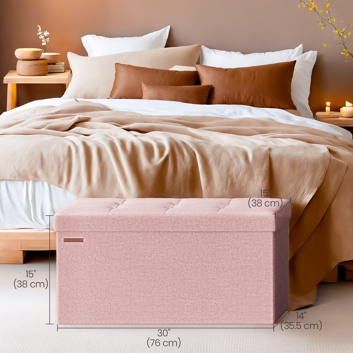 Sofa mit Stauraum - 38 x 76 x 38 cm - Sitzbox - Sofa Bett