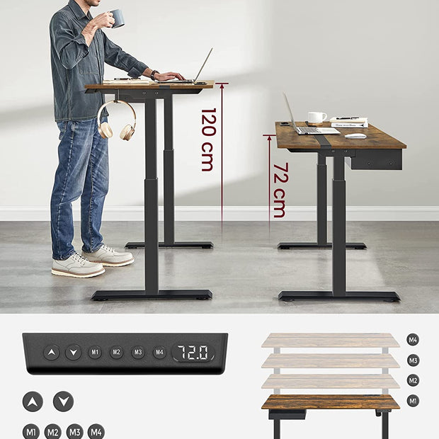 Elektrischer Schreibtisch – höhenverstellbar – mit Sockel