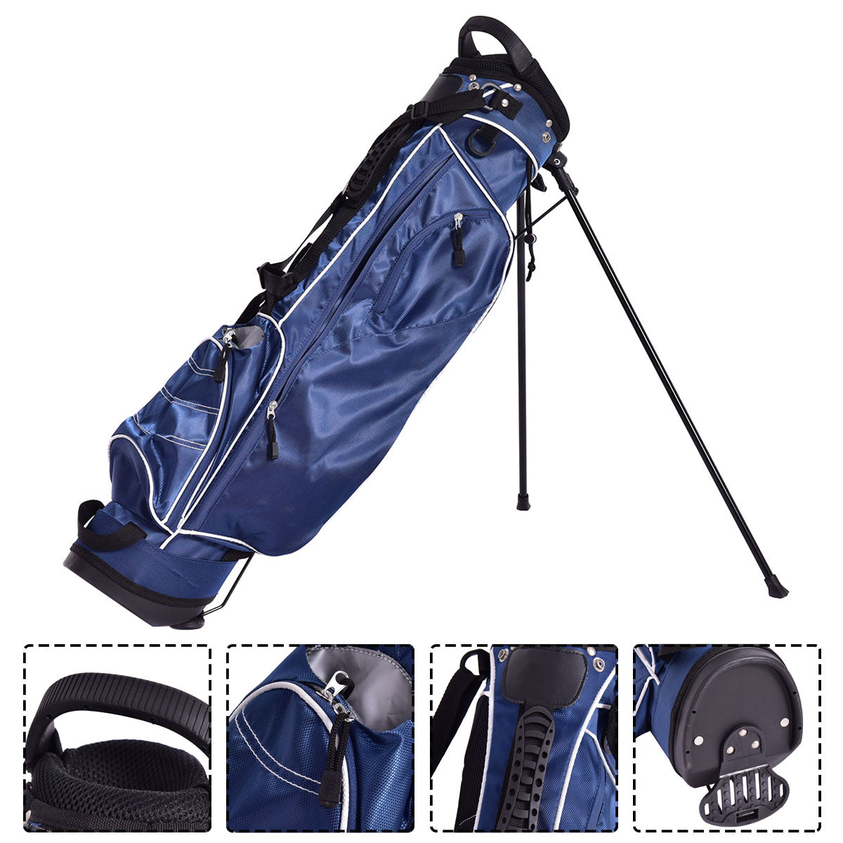 Golfbag – tum Pencil Bag Professionell åkpåse Standbag med nackstöd och bärrem – 9 – Blå