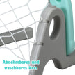 i – basketbågsset Höjdjusterbart basketställ och fotbollsmål ringkastningsspel – 3 1 – Blå