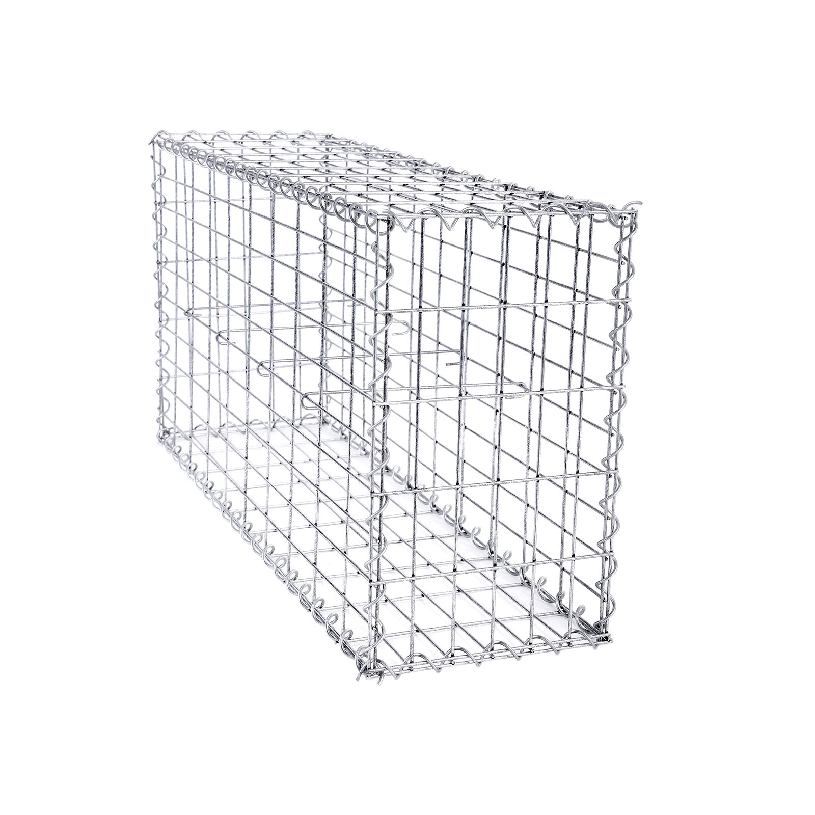 Schanskorf - Edelstahl Steenkarf - Gabion - 100 x 50 x 30 cm - Silber