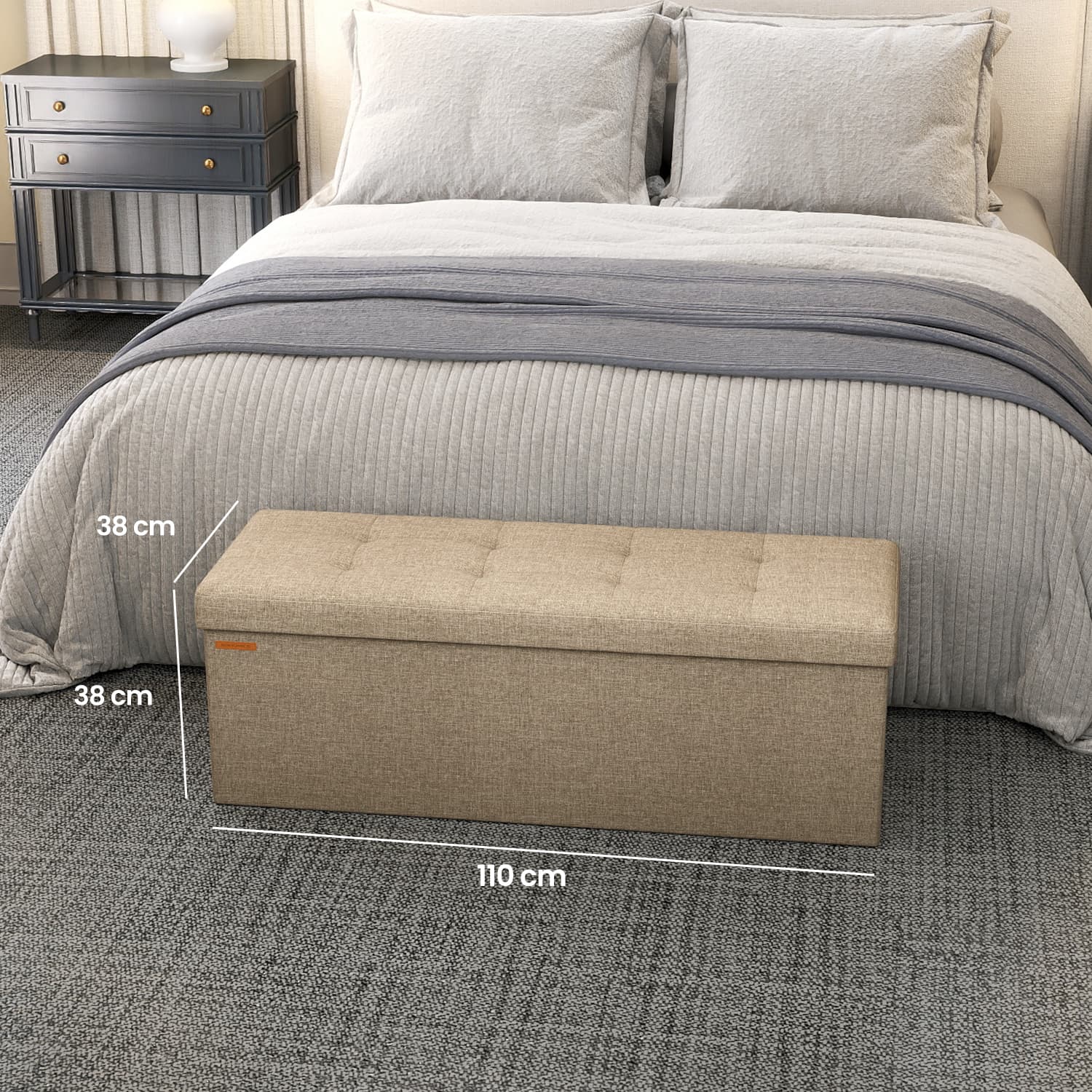 Sofa mit Stauraum - 38 x 110 x 38 cm - Sitzbox - Großformat