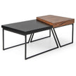 Soffbord – Modernt Sidobord + – 2 120 x 60 x 46 cm – Svart