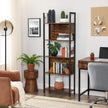 Buchregal - Wohnzimmerschrank - Holzbretter - Metallrahmen - Brown